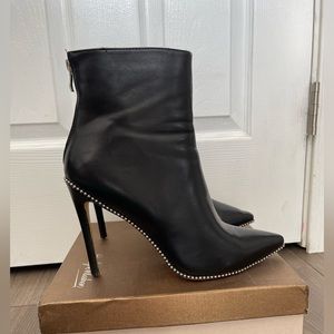Black high heel booties
